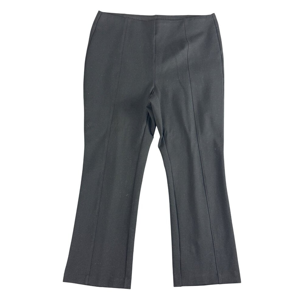 Rafaella Black Pull On Dress Pants Womens L Stretch Bootcut Comfort Career Work